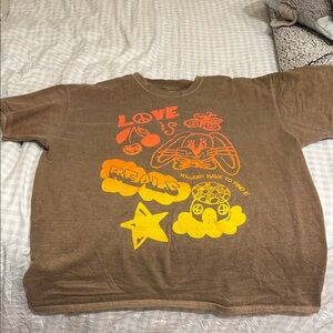Brown Graphic T-Shirt
